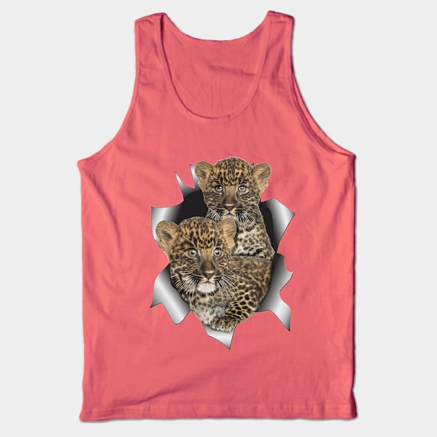 Leopards Cubs Tank Top by Just Kidding by Nadine May